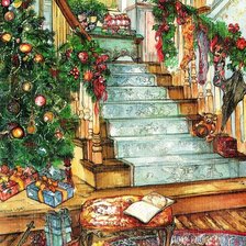 Схема вышивки «Christmas stairs»