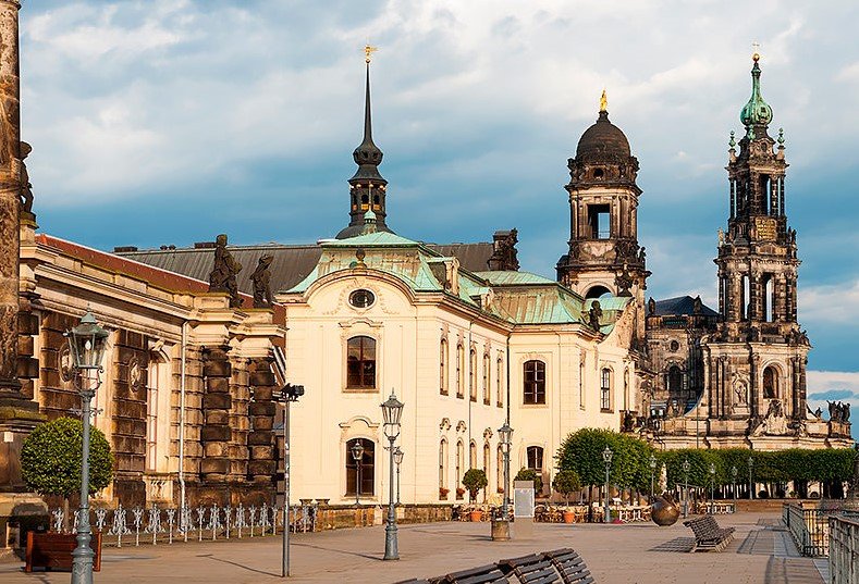 Терраса Брюля в Дрездене - пейзаж, улица, европа, архитектура, город - оригинал