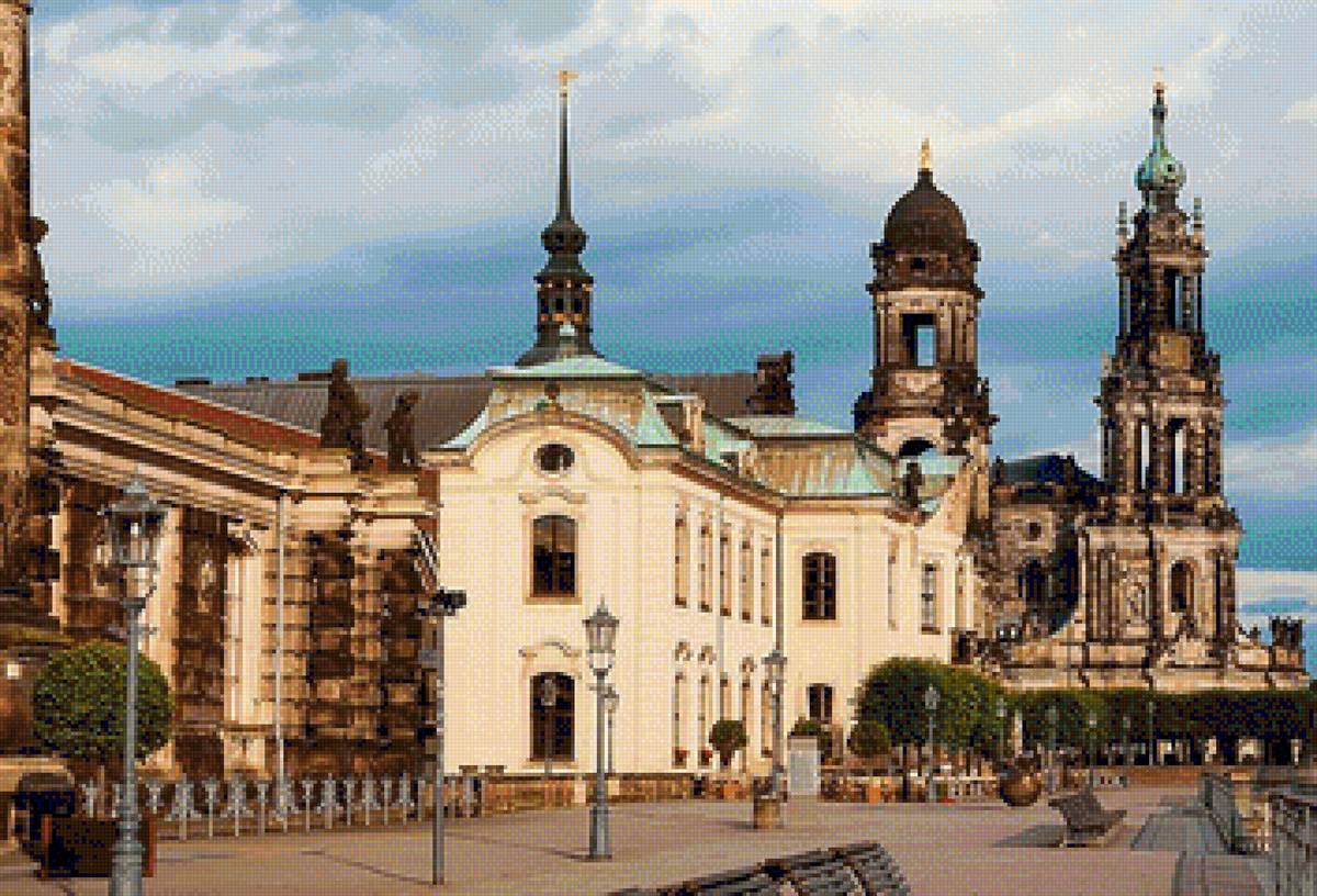 Терраса Брюля в Дрездене - улица, европа, архитектура, город, пейзаж - предпросмотр