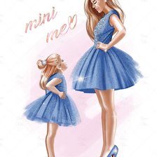 Схема вышивки «mami de azul»