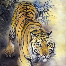 Оригинал схемы вышивки «Тигр в ночи» (№2415893)
