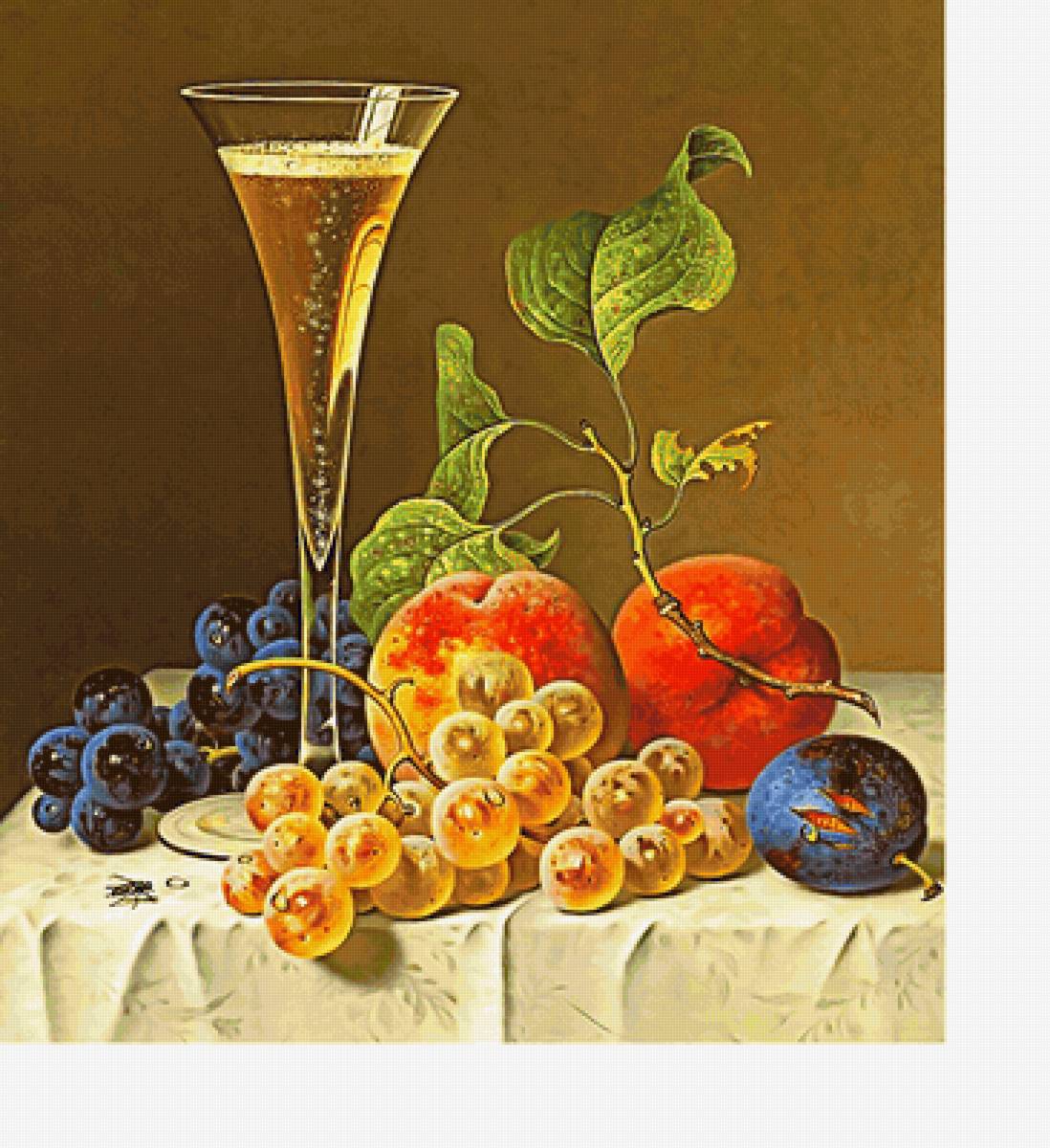 Серия "Натюрморты" - вино, виноград, фрукты, натюрморт - предпросмотр