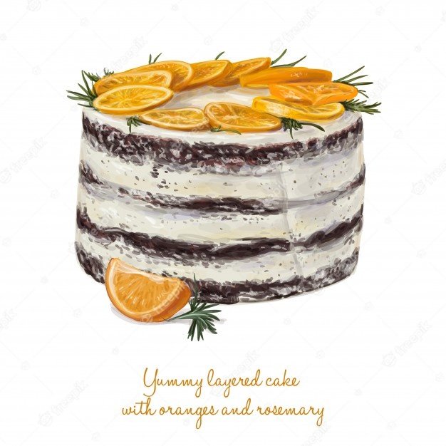 cake - orange - оригинал