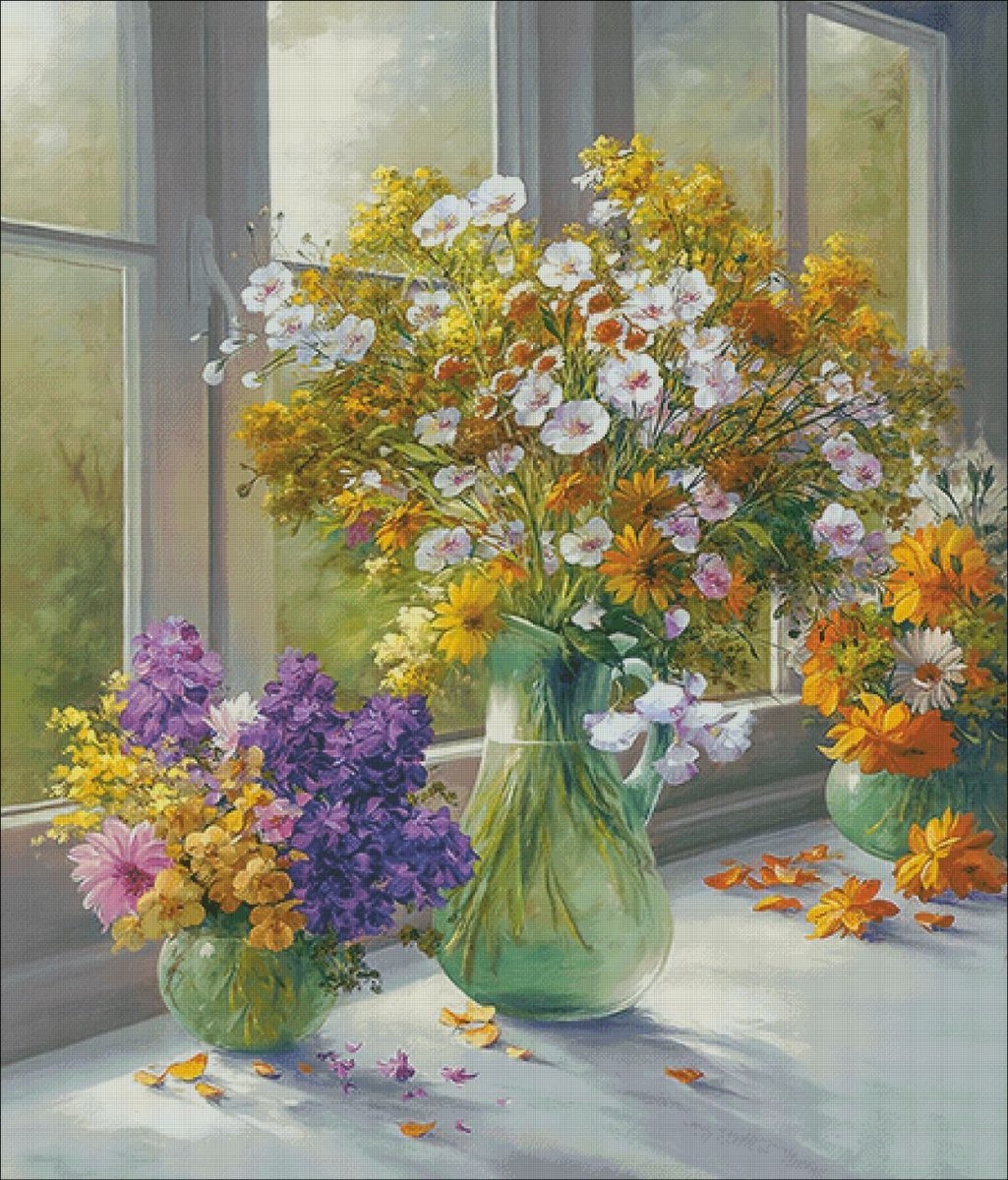 Цветы в вазе - оригинал