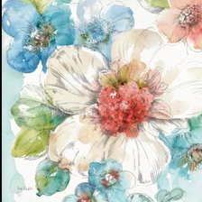 Оригинал схемы вышивки «Акварельные цветы» (№2463764)