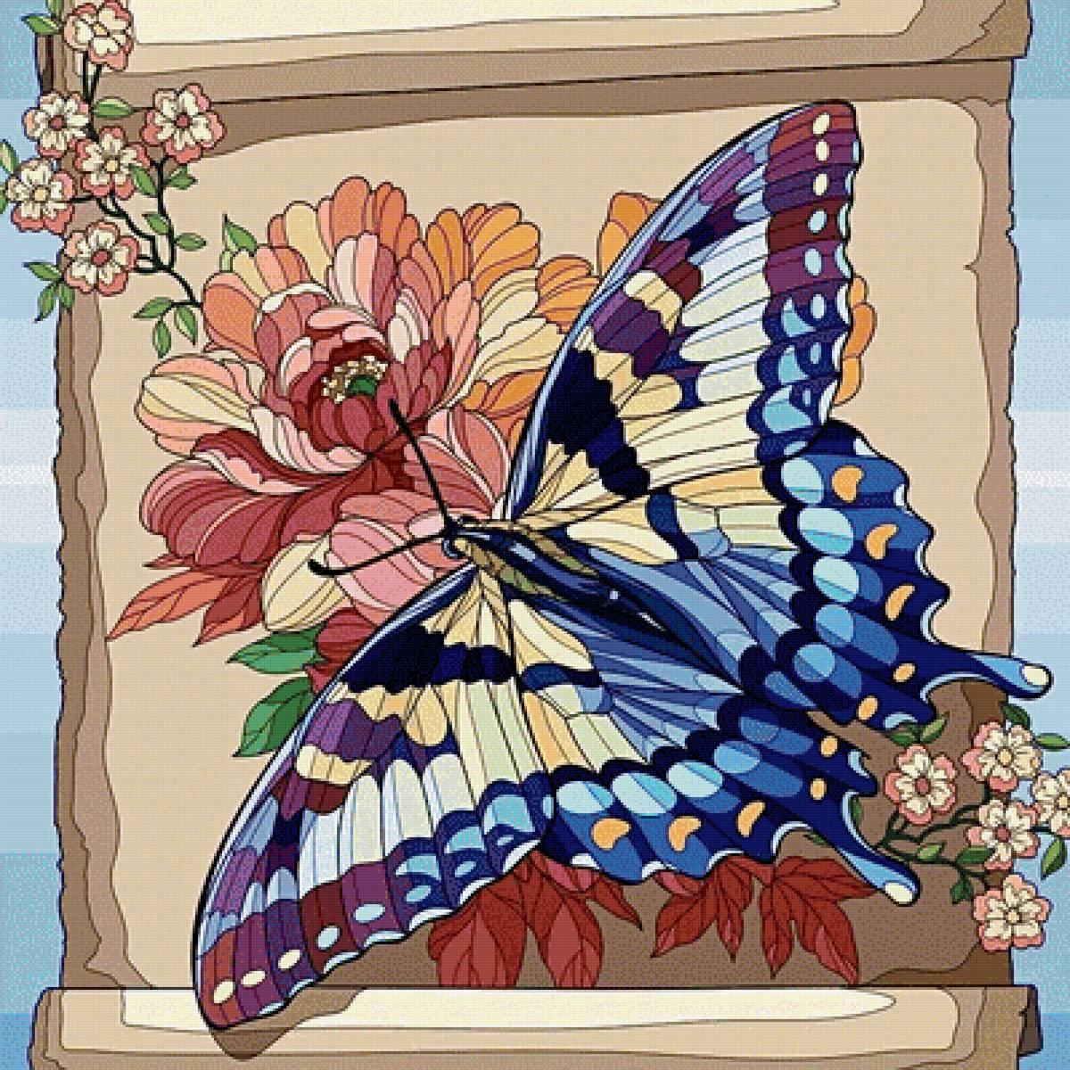 Картина-бабочка - бабочки - предпросмотр