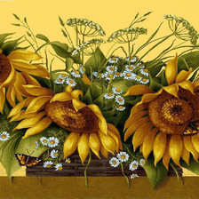 Схема вышивки «sunflowers»