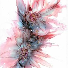 Схема вышивки «Розовые хризантемы»