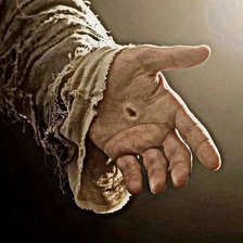 Схема вышивки «Рука Христа»