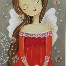 Схема вышивки «angela vestida de rojo»