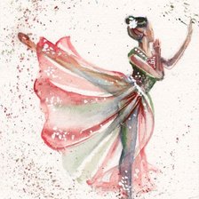 Схема вышивки «bailarina tonos rosas»