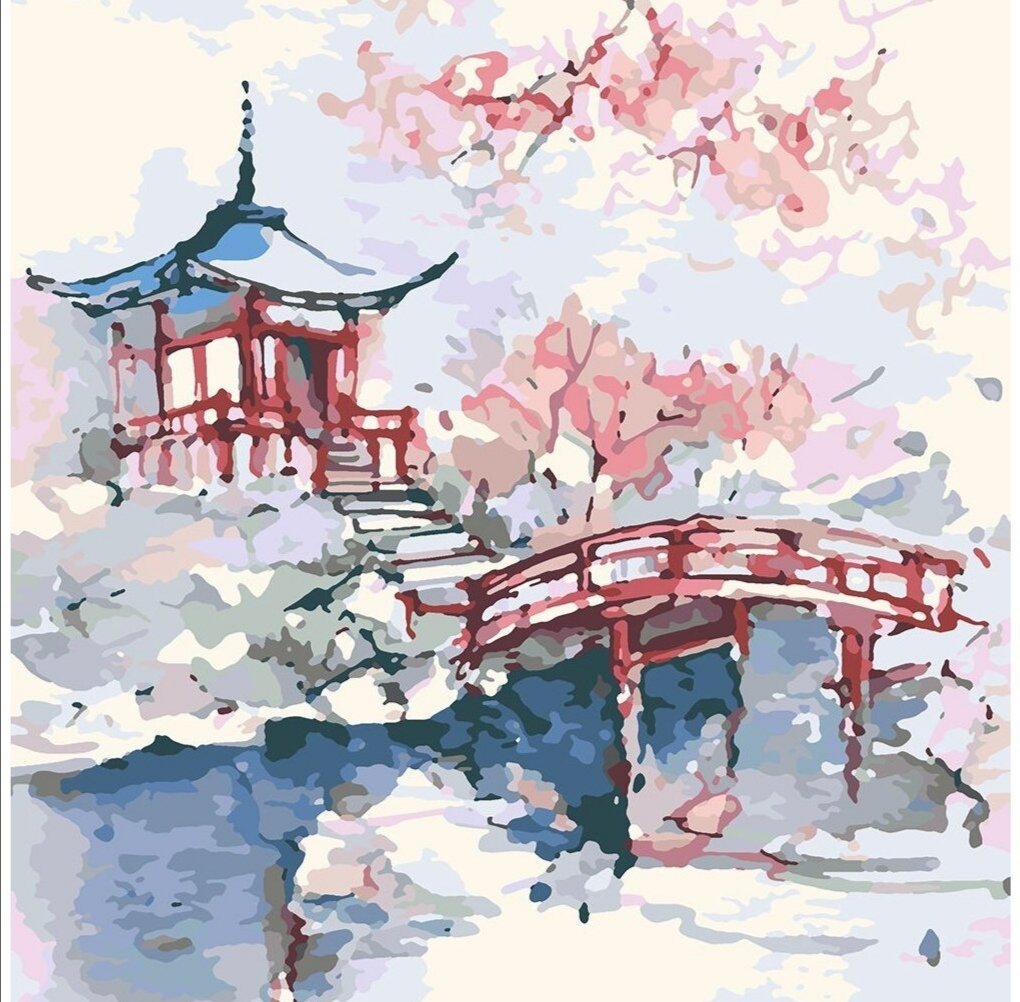 Япония рисунок - рисунок, акварель, япония - оригинал