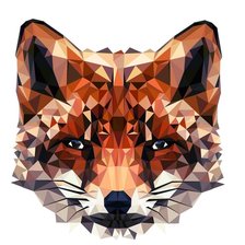 Схема вышивки «Геометрия лисы»