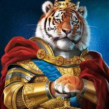 Схема вышивки «король тигр»