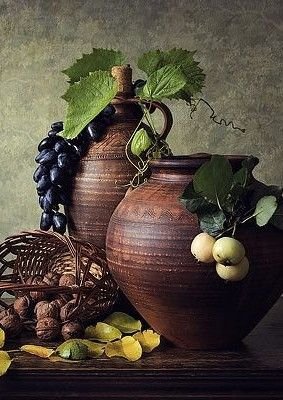 Виноград - натюрморт, виноград, вино - оригинал