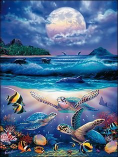 Море - море, черепаха, рыбы, природа - оригинал