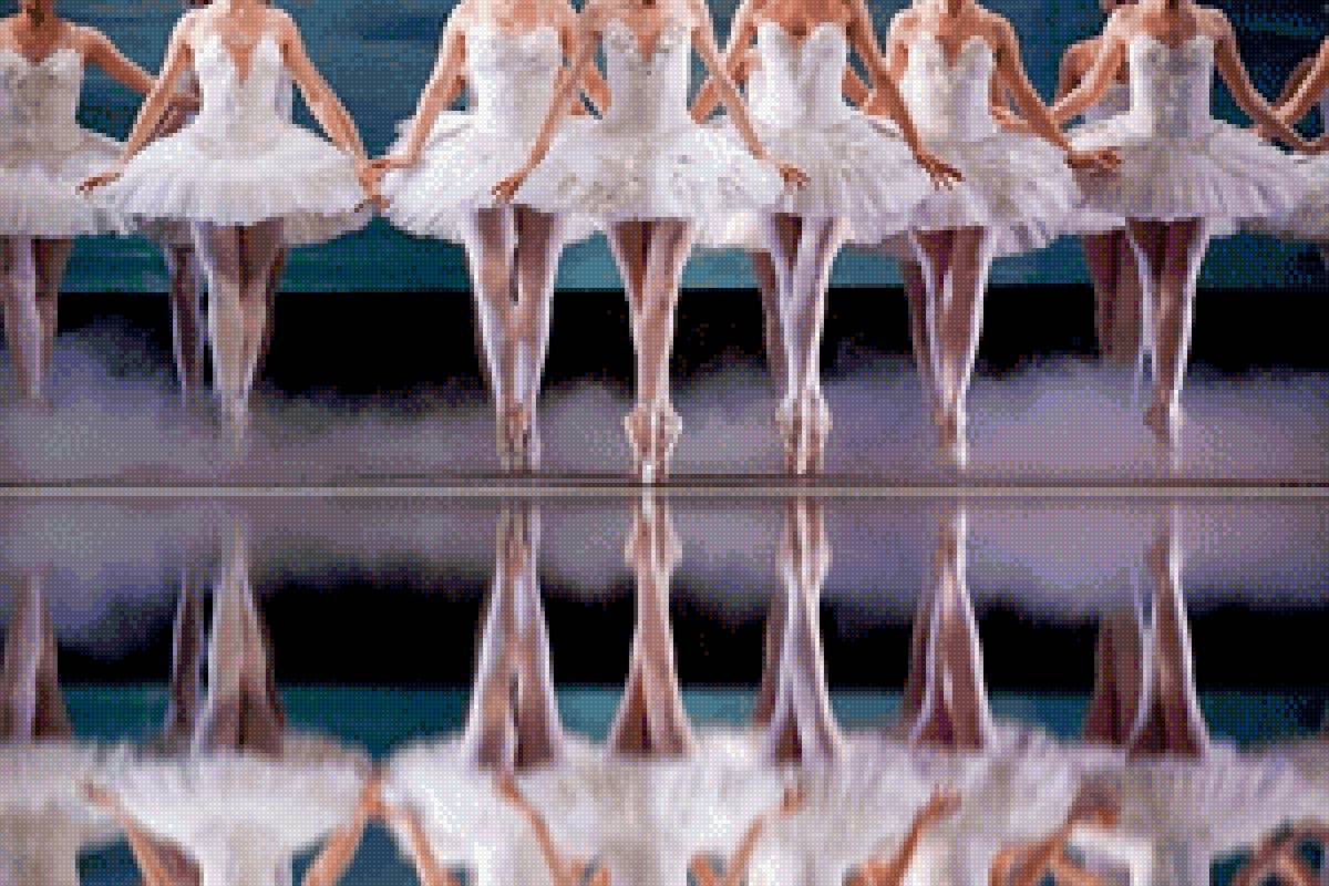 Отражение - балерины, балет, схема - предпросмотр