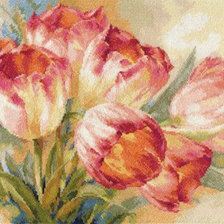 Оригинал схемы вышивки «Тюльпаны» (№2550436)