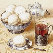 Оригинал схемы вышивки «Чай с зефиром» (№2550912)