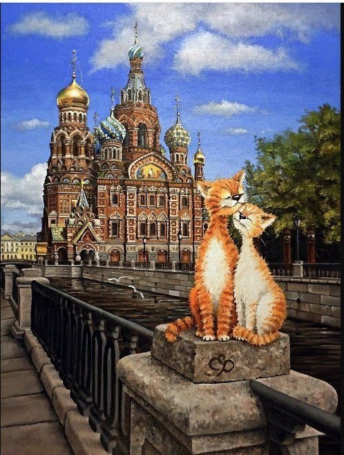 Елена Романова - питерские коты - оригинал
