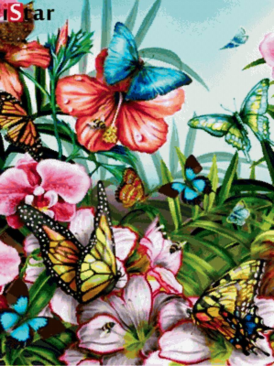 №2590754 - цветы, бабочки - предпросмотр