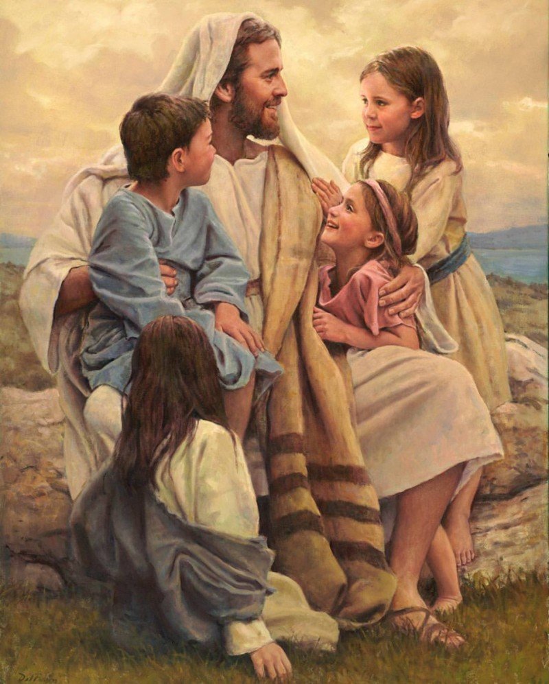 Иисус Христос  и дети - оригинал