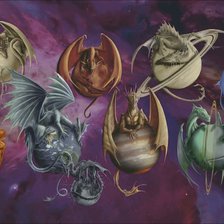 Схема вышивки «планетарные драконы»