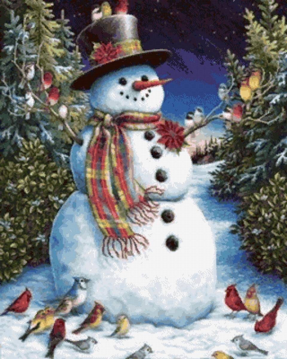Снеговик - снеговик, новый год, праздник - предпросмотр