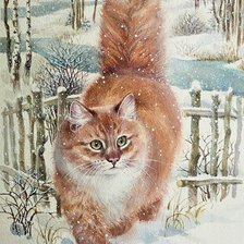 Схема вышивки «Татьяна Хазова. Снежные коты»