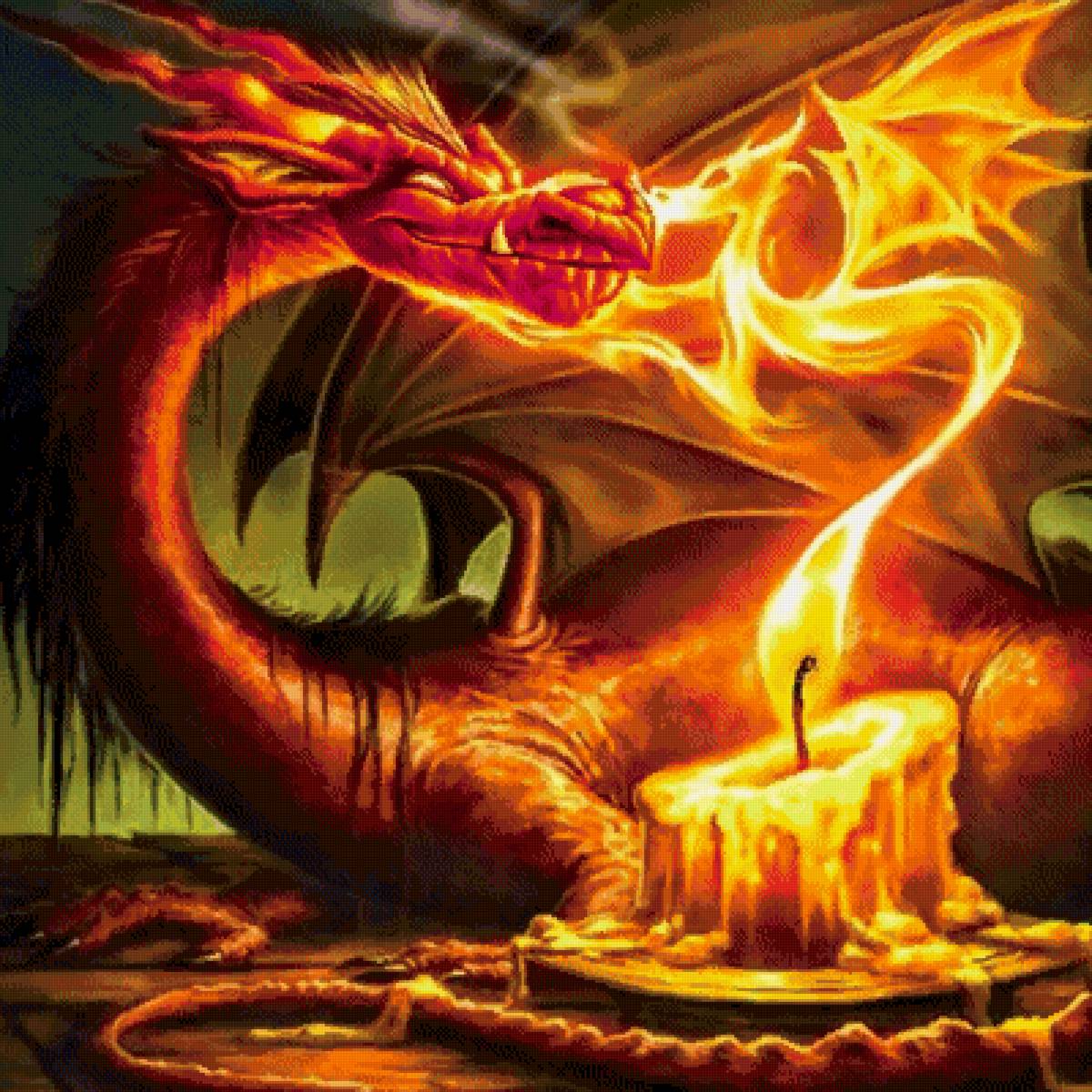 Дракон - огненный дракон, дракон - предпросмотр
