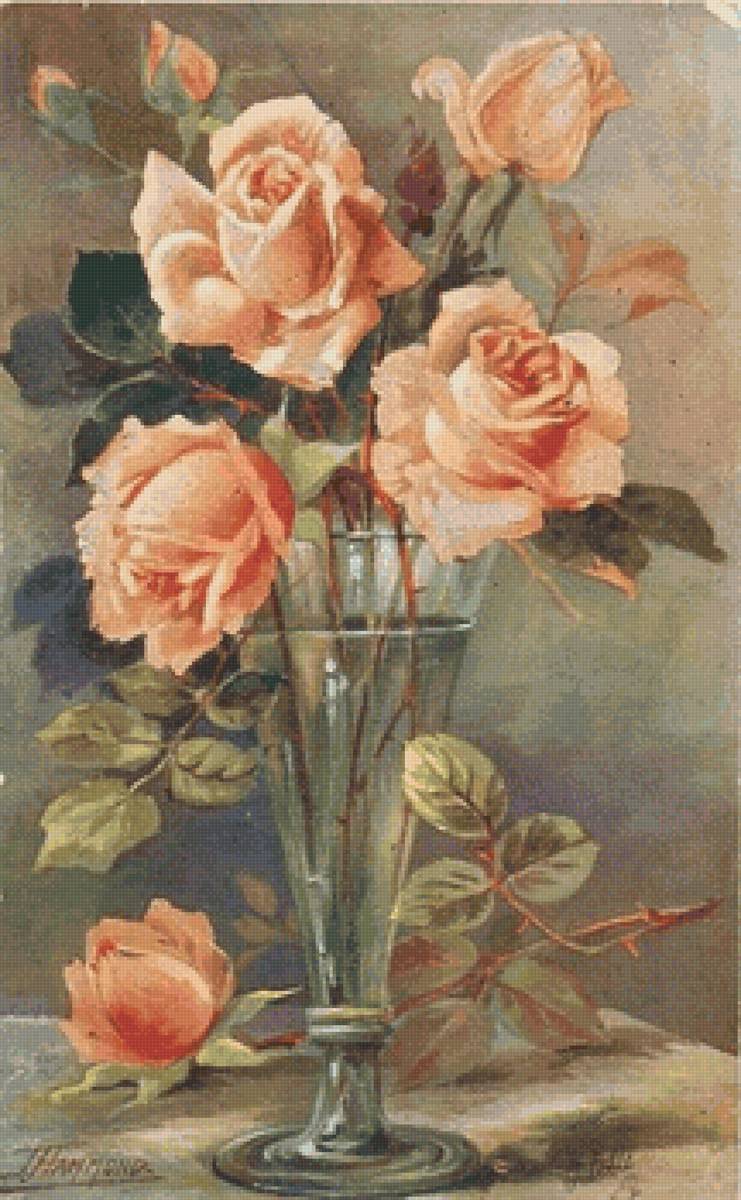 Букет роз - букет, розы, жиопись - предпросмотр