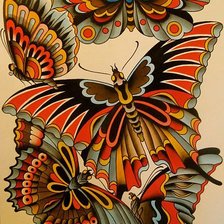 Оригинал схемы вышивки «бабочки» (№2623549)