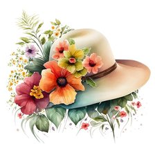 Шляпка с цветами