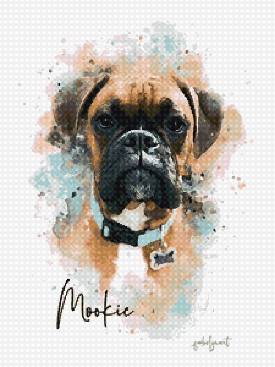 Watercolor Pet - акварель, рисунок, собака - предпросмотр