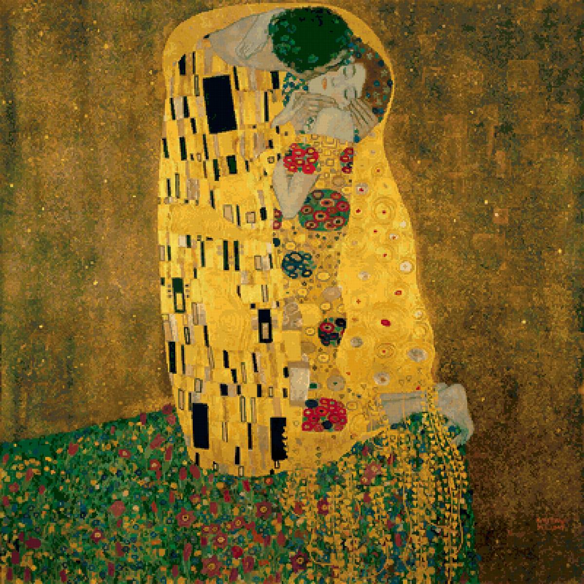Поцелуй Густав Климт (гамма) - пара, климт, поцелуй, картина - предпросмотр