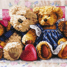 Оригинал схемы вышивки «семейство медведей» (№2649783)