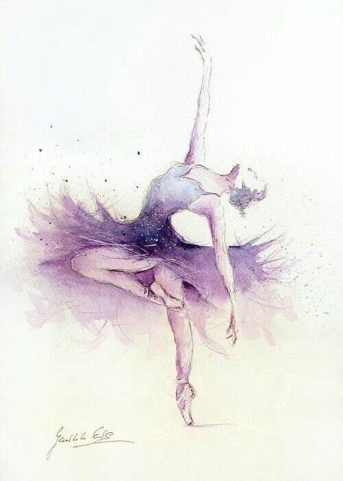 Балерина - арт, краски, танец, балерина - оригинал