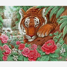 Оригинал схемы вышивки «Тигр» (№2660244)