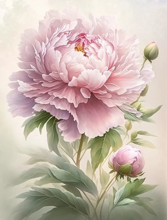 Розовый пион - цветы, пион - оригинал