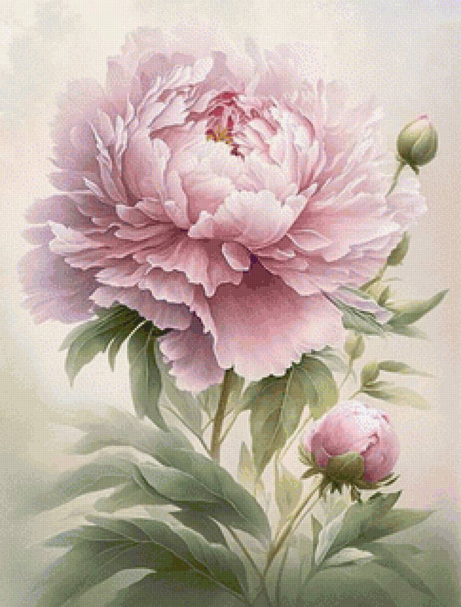Розовый пион - цветы, пион - предпросмотр
