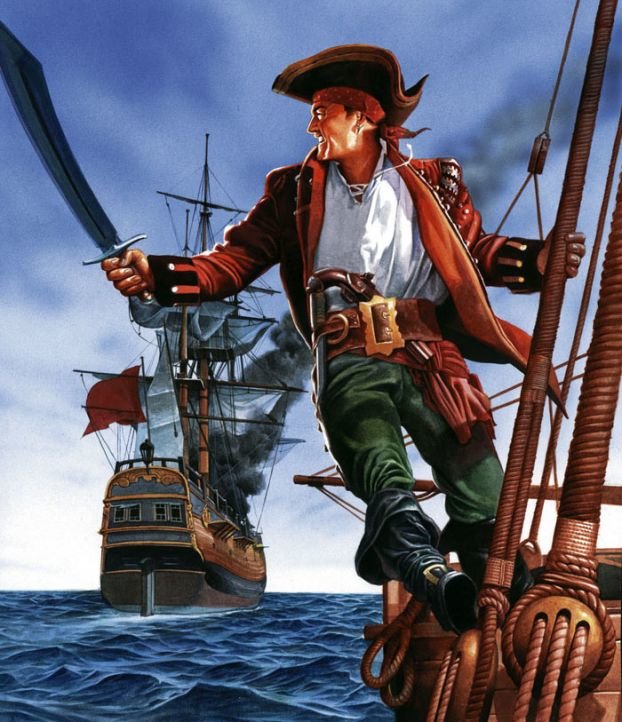 вперед, на абордаж! - корабль, пират, море, абордаж - оригинал