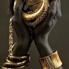 Схема вышивки «Черные руки с золотом»