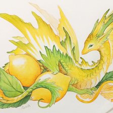 Схема вышивки «lemon dragon»