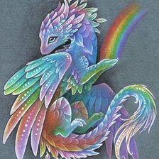 Схема вышивки «rainbow dragon»