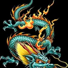 Схема вышивки «дракон»
