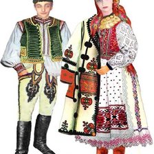 Схема вышивки «Costum popular Bijor, Romania»