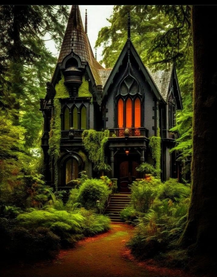 Дом в лесу - домик, дом, места, лес, желание - оригинал
