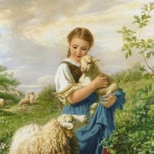 Оригинал схемы вышивки «Пастушка» (№2701440)