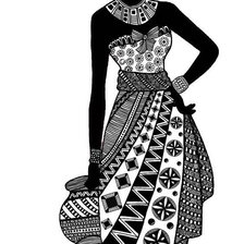 Схема вышивки «Áfricana negra.»
