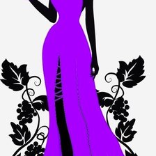 Схема вышивки «Dama vestido morado»